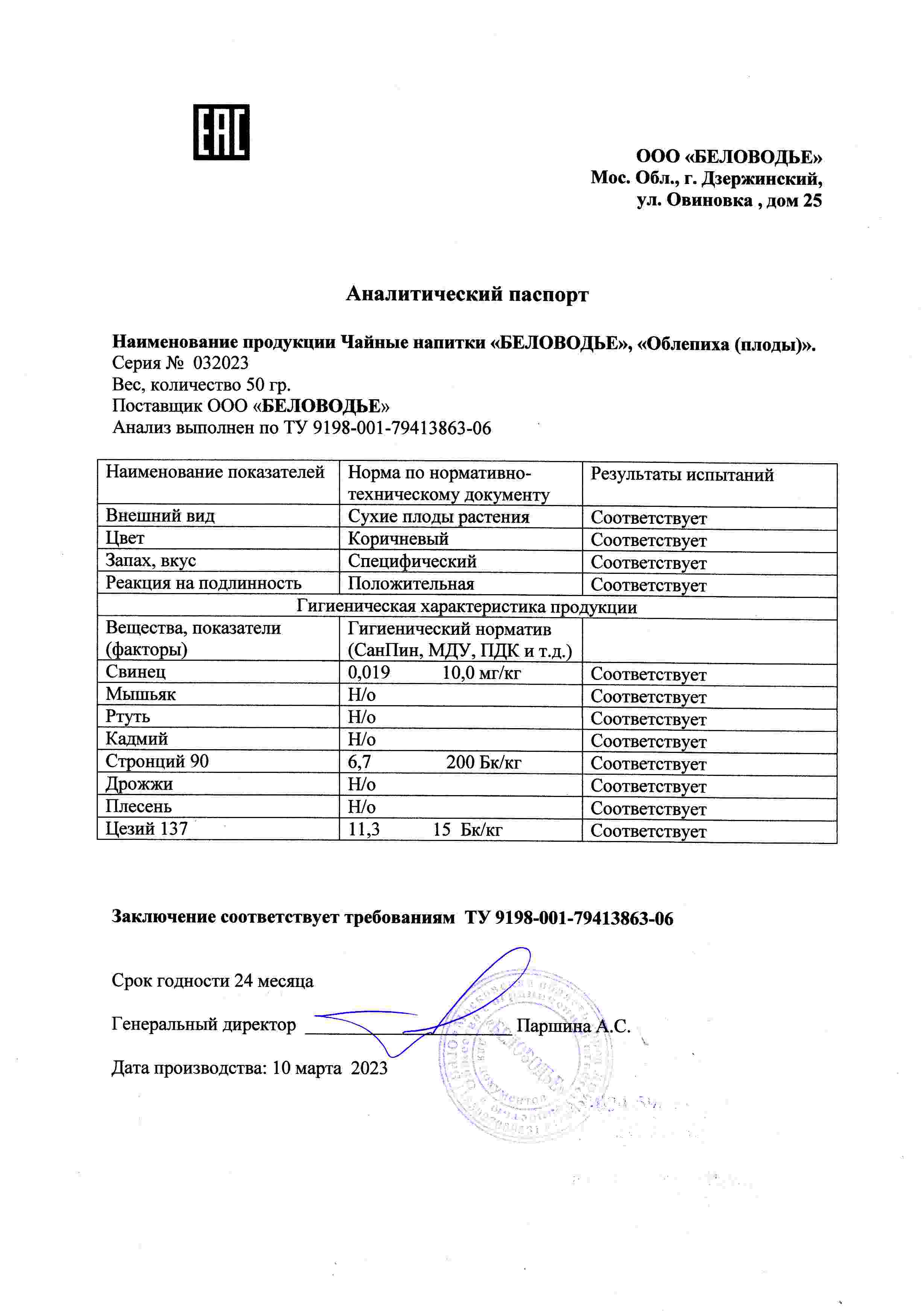 Паспорт №032023